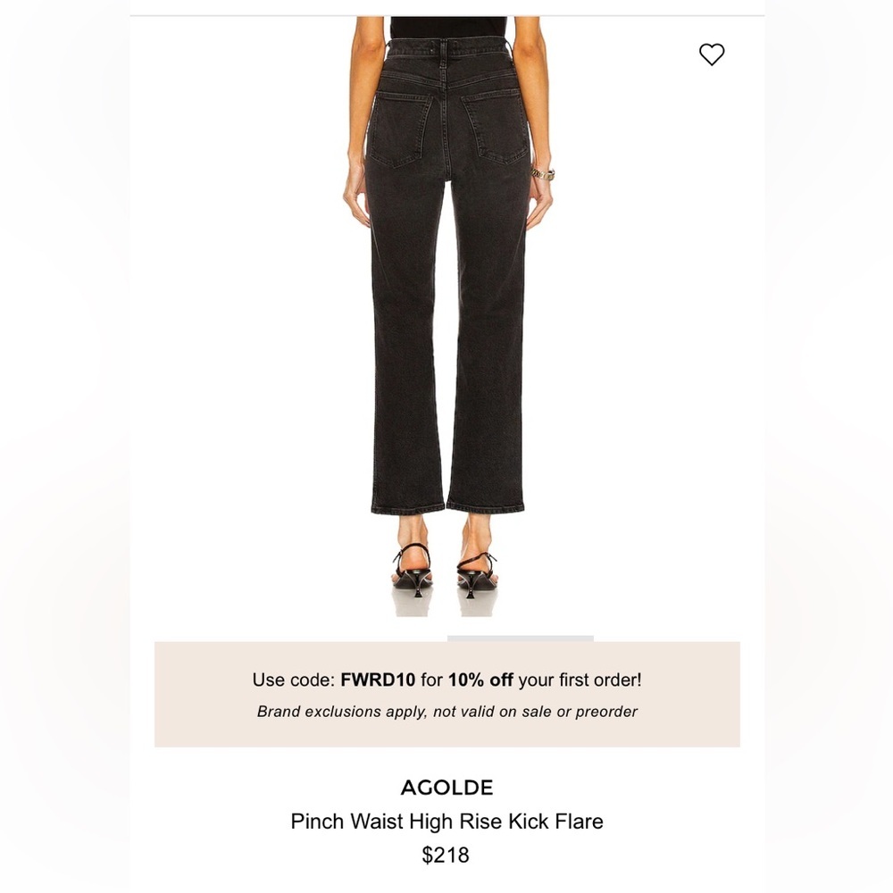 Agolde Black Flare & Wide Leg Jeans - Picture 3 of 11